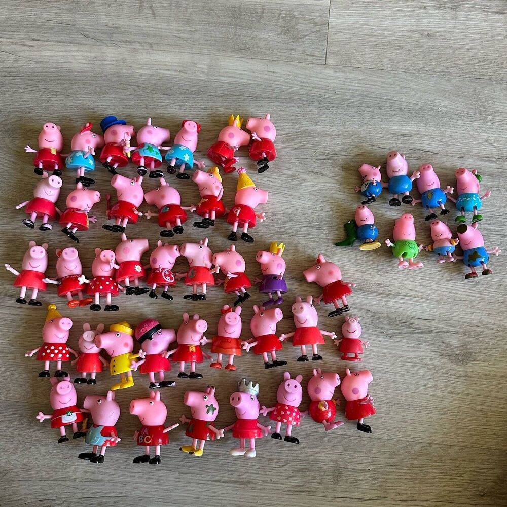 Peppa Pig Figures Lot - 39 Peppa & 8 George - 47 Pieces!